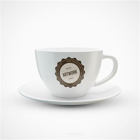 精美白色咖啡杯贴图样机_蛙客网viwik.com