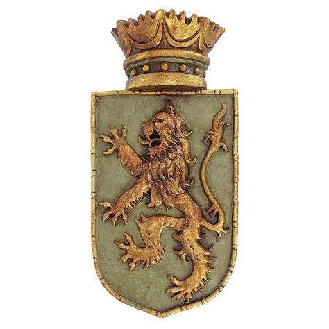 Design Toscano Medieval Rampant Lion Shield Wall Sculpture : Amazon.in ...