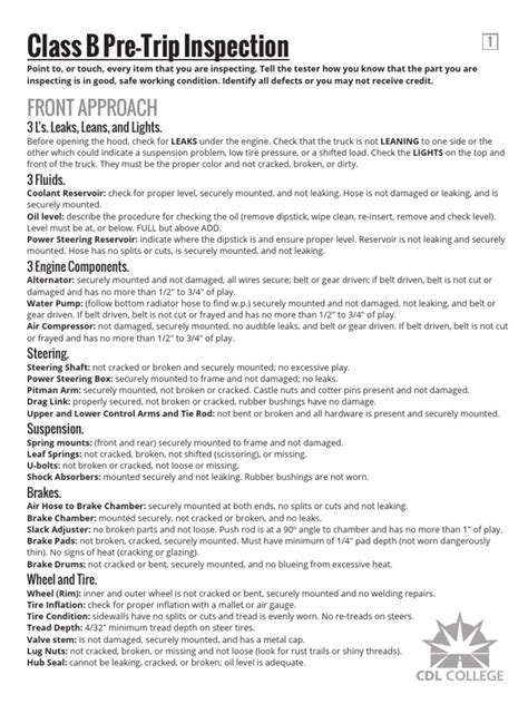 Image result for Class B Pre-Trip Inspection Tips