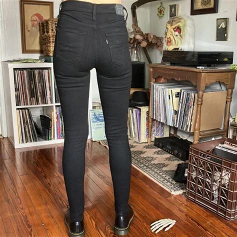 NWOT Levi’s 720 High Rise Super Skinny Black Jeans ~... - Depop