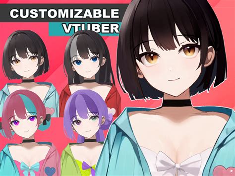 Customizable Vtuber 4 Different Hair Styles 3 Different - Etsy Canada