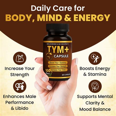 TYM+ Herbal Capsules for Immunity & Energy - 60 capsules