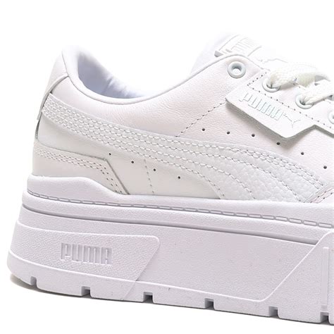PUMA MAYZE STACK LTHR WNS PUMA WHITE（プーマ メイズ スタック レザー ウィメンズ-ホワイト ...
