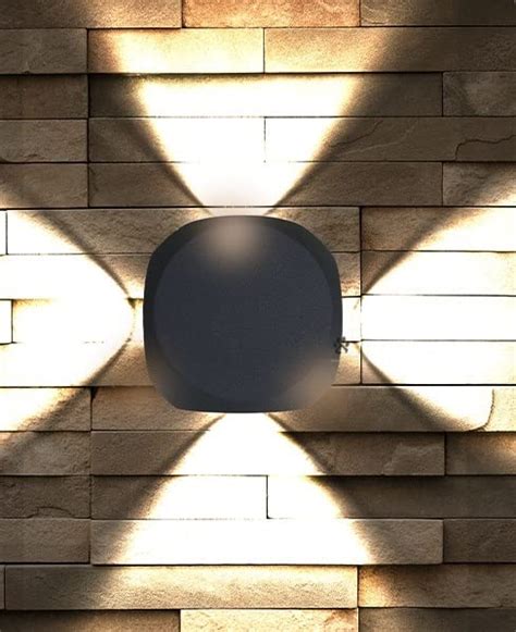 Mufasa 12-Watts Up-Down 4 Way Outdoor LED Outdoor Waterproof IP54 Wall ...