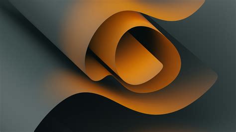 Orange And Black Folded Swirl Wallpaper,HD Abstract Wallpapers,4k ...