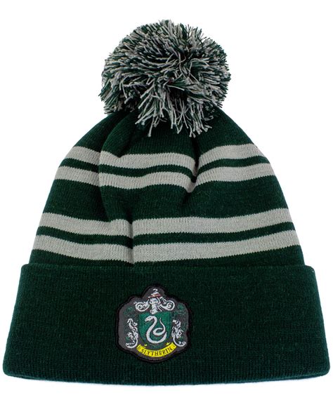 Harry Potter Slytherin Knitted Hat With Pom Pom | Horror-Shop.com