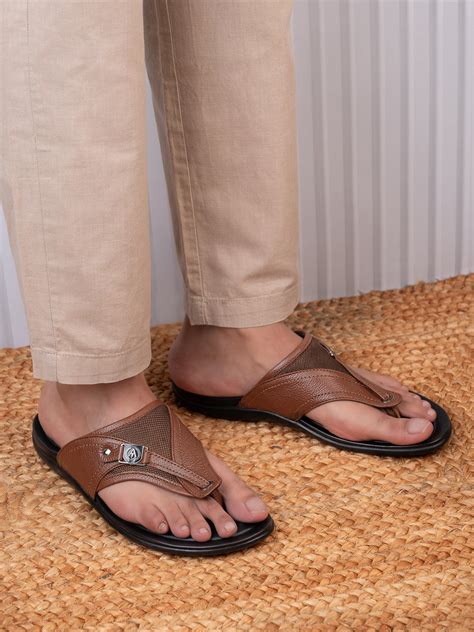 Alberto Torresi Tan Leather Comfort Slippers