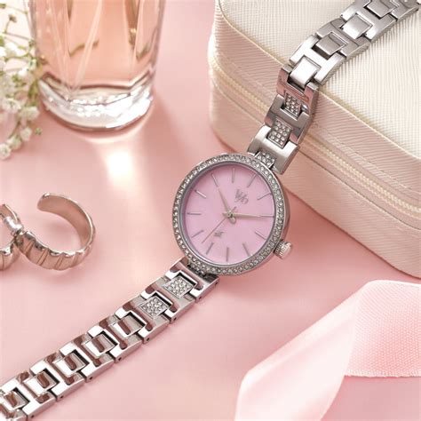 Buy Online Fastrack Vyb Diva Quartz Analog Mother Of Pearl Dial Silver ...