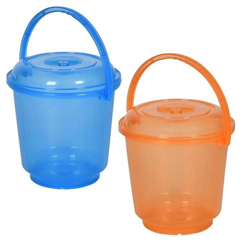 Kuber Industries Pack of 2 Bucket | Bathroom Bucket | Utility Bucket ...