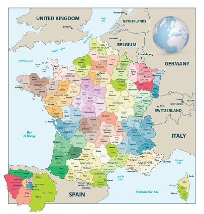 法国行政区划地图剪贴画| +1566198剪贴画