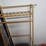 House of Quirk Bamboo Coat Clothes Hanging Rack with Top Shelf and Shoe ...