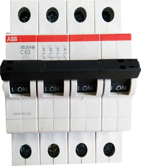 ABB 63A Four Pole (FP /4P) C Curve MCB - 10kA (SB204 M-C63 ) 63A Four ...