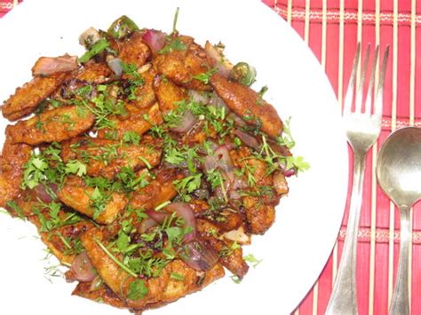 Usha Upchar » Silver fish Manchurian recipe