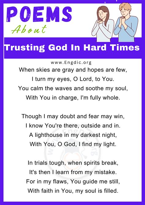 10 Short Poems About Trusting God In Hard Times - EngDic