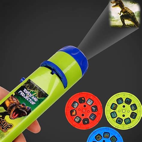 Projection Flashlight Children Projector Light Cute Cartoon Dinosaur ...