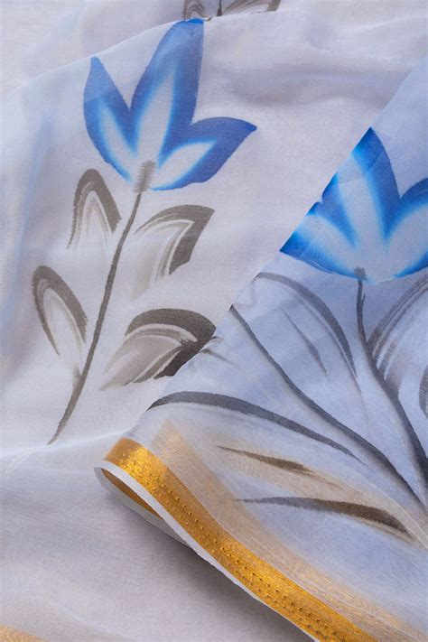 Hand Painted Chiffon Sarees – Avishya.com