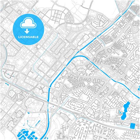 Irvine, California, United States, city map with high resolution roads. - HEBSTREITS