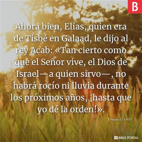 1 Reyes 17:1 NTV picture - Bible Image- Bible Portal