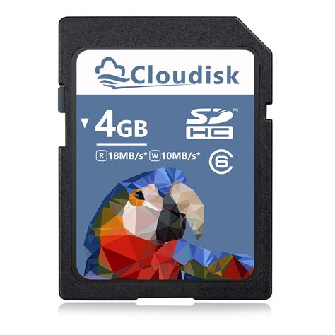 Cloudisk SD Card 4GB SDHC Class 6 Flash Memory Card 4 GB Digital Camera ...