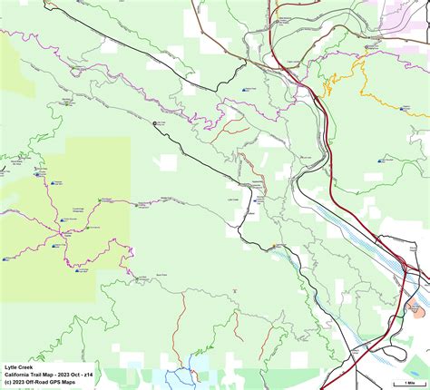 San Bernardino NF, Lytle Creek - California Trail Map