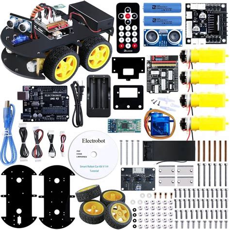 Electrobot Smart Robot Car Kit with Tutorials CD for Arduino UNO R3 ...