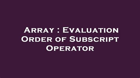 Image result for Subscript 3 Array