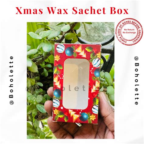 Green Wax Sachet Box | Xmas Wax Sachet Box – Boholette