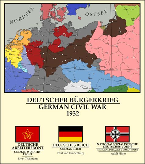 German Civil War, 1932 : r/imaginarymaps