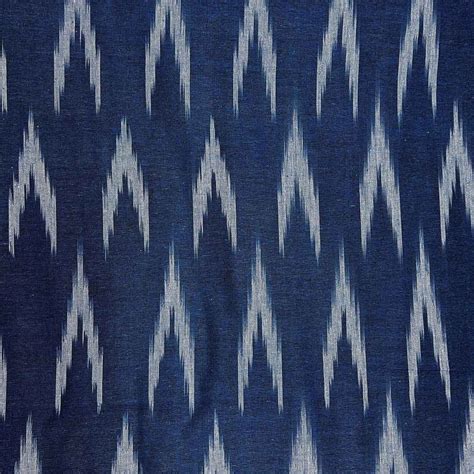 Navy Blue Shade Ikkat Striped Unstitched Fabric – LCX