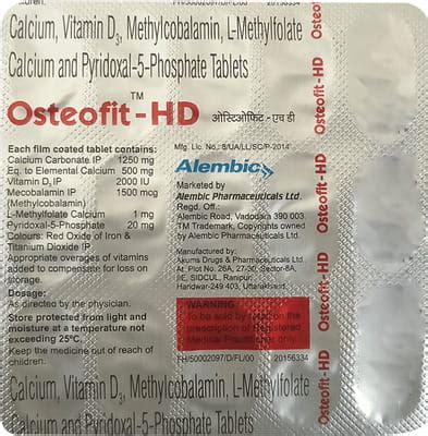 Osteofit-HD Tablet: Uses, Side Effects, Price, Dosage & More Info ...