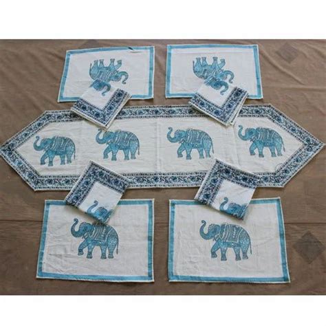 Dining Table Mat Set - Block Printed Dining Table Mat Set Manufacturer ...