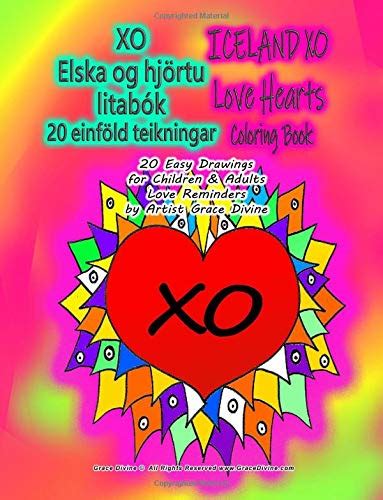 Amazon.in: Buy XO Elska og hjörtu litabók 20 einföld teikningar ICELAND ...
