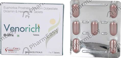 Venorich Strip Of 7 Tablets: Uses, Side Effects, Price & Dosage | PharmEasy