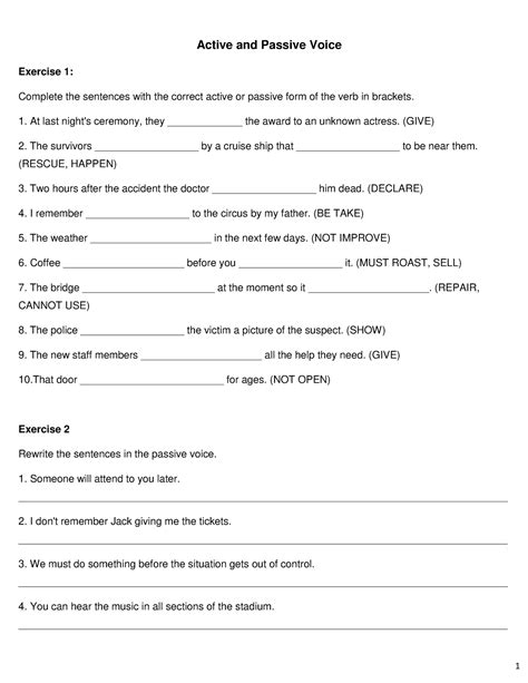 Active Voice Exercise 的图像结果