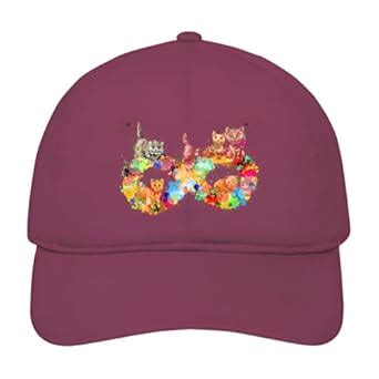 Buy STEPEVOLI Infinity Cat Love Cap - Maroon/Multicolor at Amazon.in