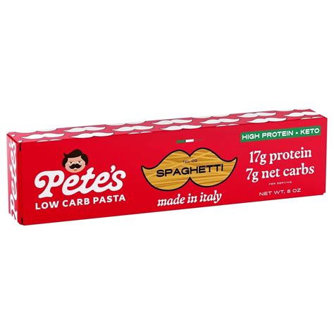 Pete's Pasta Low Carb Spaghetti, 17g Protein, Keto-Friendly, 1 Pack, 8oz - Walmart.com