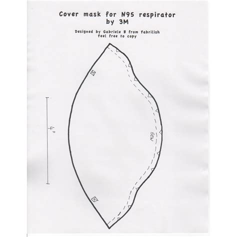 Image result for Homemade N95 Mask Pattern