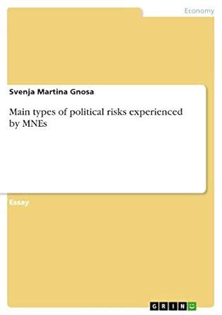 Buy Main types of political risks experienced by MNEs Book Online at ...