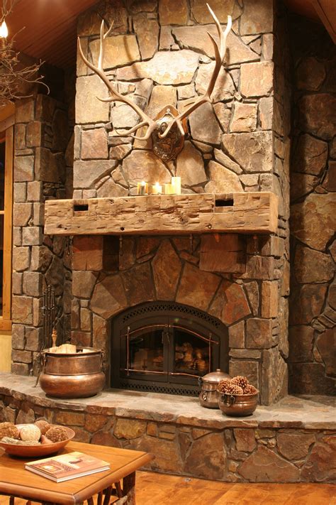 Waterfall Fireplace With Mantel