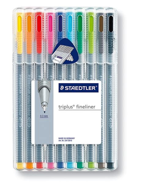 htconline.in| Staedtler Triplus Fine liner pack of 10 colors| Technical ...