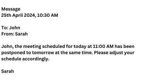 Image result for Message Writing Sample