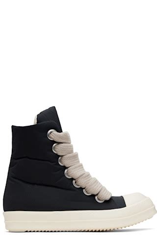 Rick Owens DRKSHDW: Black Hollywood Jumbo Lace Puffer Sneaks Sneakers ...