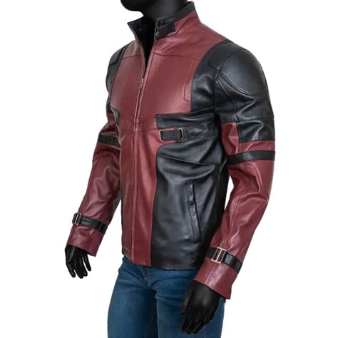 Fight Club Brad Pitt Red Leather Jacket - Real Leather Garments