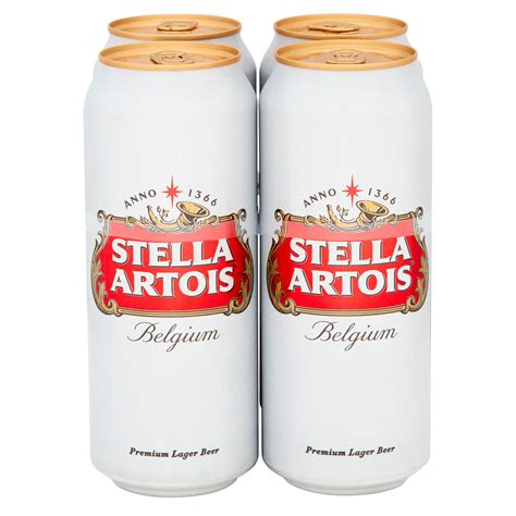 Stella Artois Lager Beer Cans 4 x 500ml | Beer | Iceland Foods