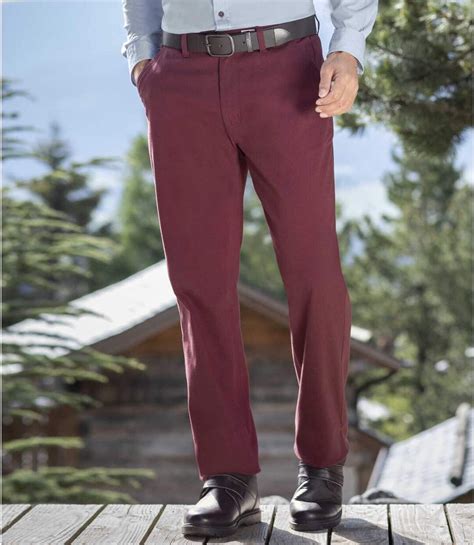 Men's Burgundy Stretch Chinos | Atlas For Men
