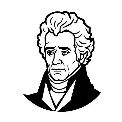 Easy Coloring Andrew Jackson Image - Coloring Page