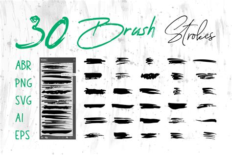 Black Grunge Brush, Photoshop Brush Set Illustration par SadaRong ...