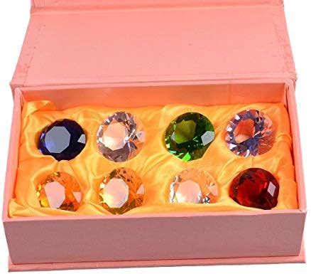 LONGWIN Crystal Diamond Paperweight Birthstone Table Decorations ...