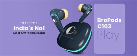 CELLECOR BROPODS C103 TWS in-Ear Earbuds with 35 Hrs Playtime, Noise ...