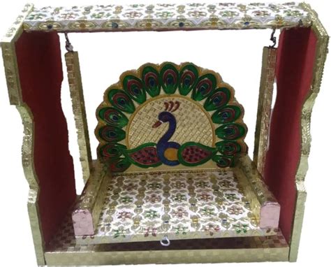 monish world GOD MINAKARI PEACOCK LADDU GOPAL ZHULA Jhula Price in ...